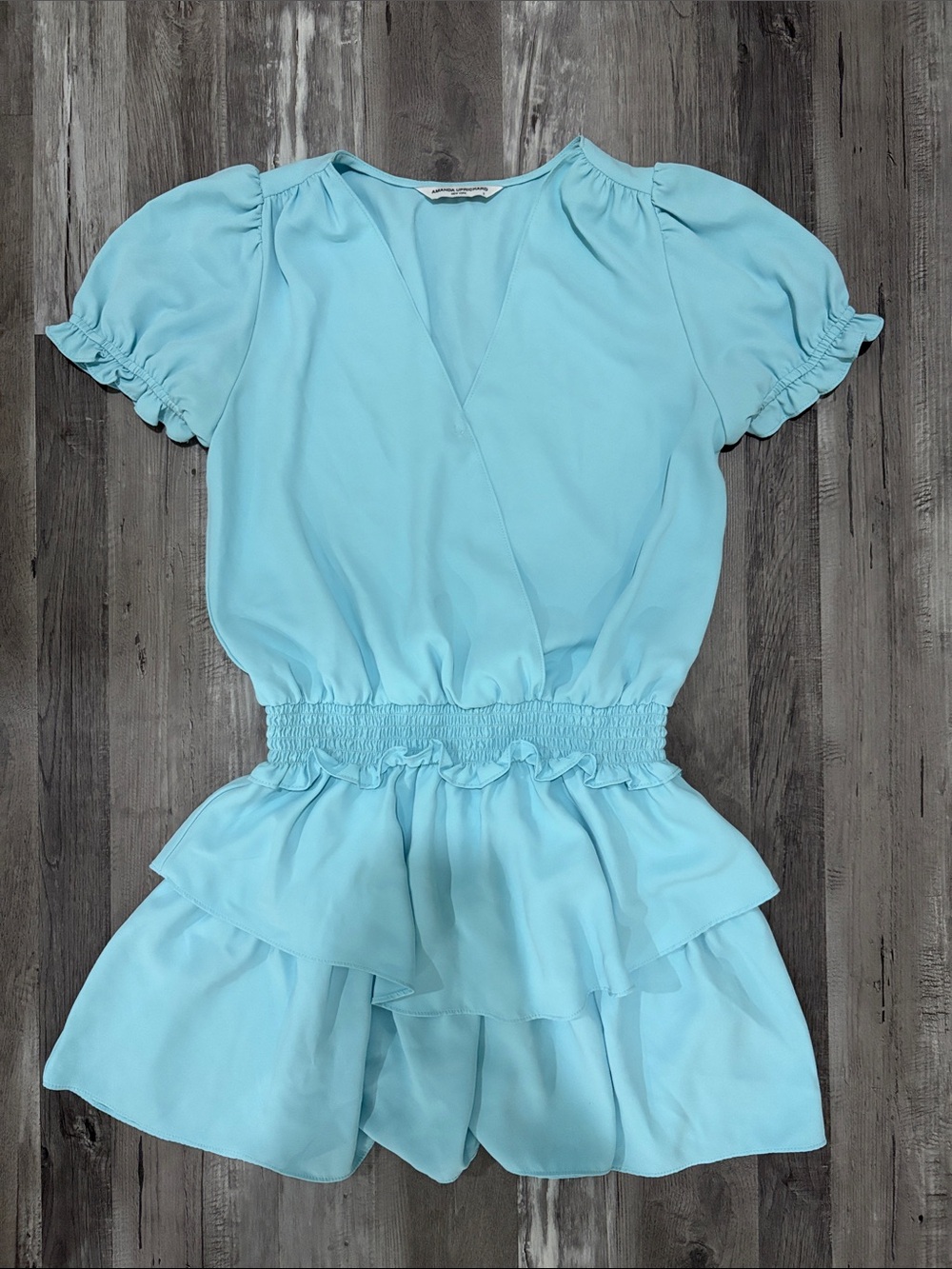Blue ruffle Amanda uprichard dress
